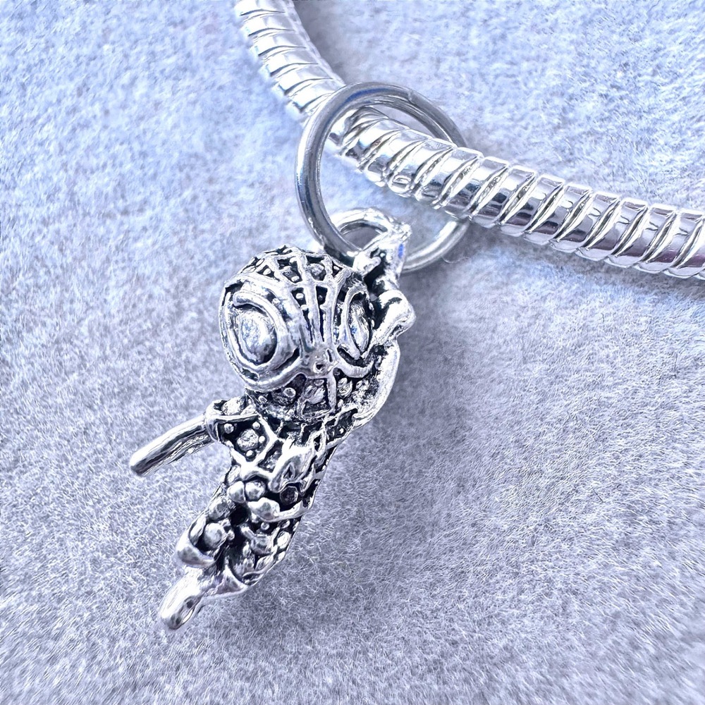 Spider-Man Marvel Dangle‎ Charm Silver fits PANDORA